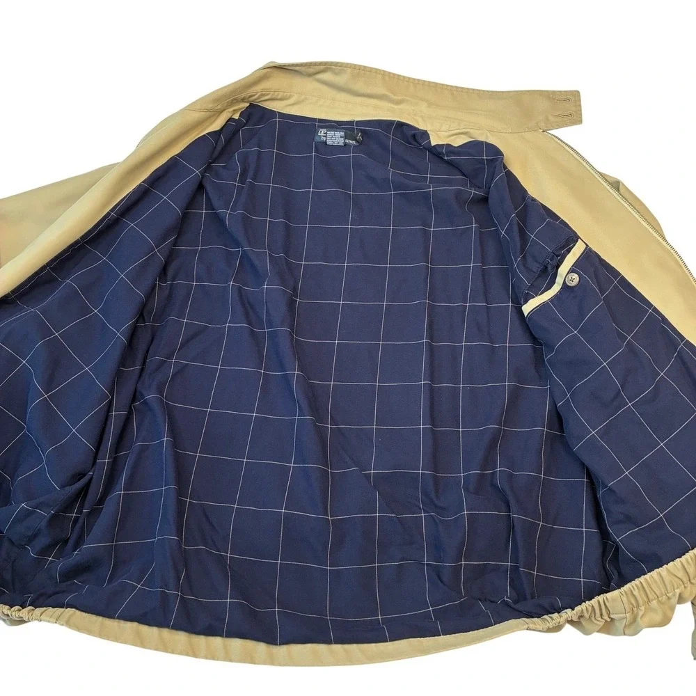 Polo Ralph Lauren Harrington Jacket Men XXL‎ Tan Beige Full Zip Windbreaker Pony